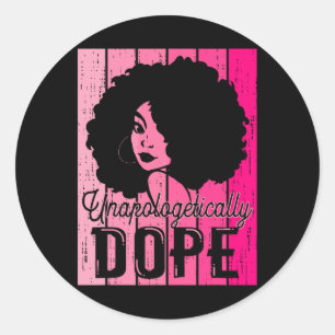 Pink Black History Month Unverblümt süchtig machen Runder Aufkleber