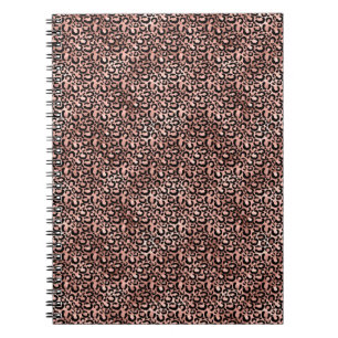 Pink Black Leopard Print Notizblock