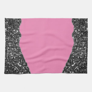 PINK BLACK MARBLE AGATE Table Runner Geschirrtuch