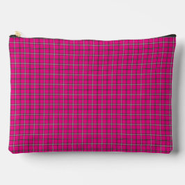 Pink Black Plaid Classic Pattern Bright Zubehörtasche