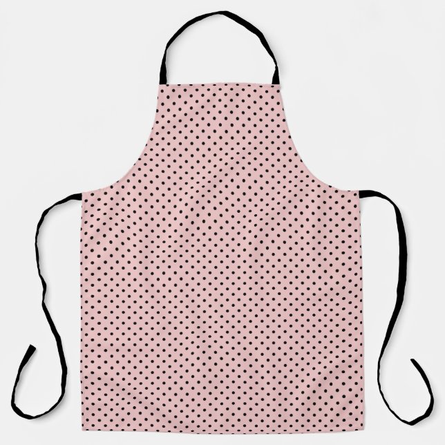 Pink Black Polak Dot Schürze (Vorderseite)