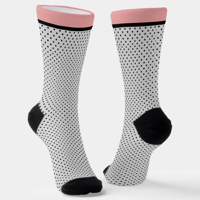 Pink Black Polak Dot Socken (Gewinkelt)