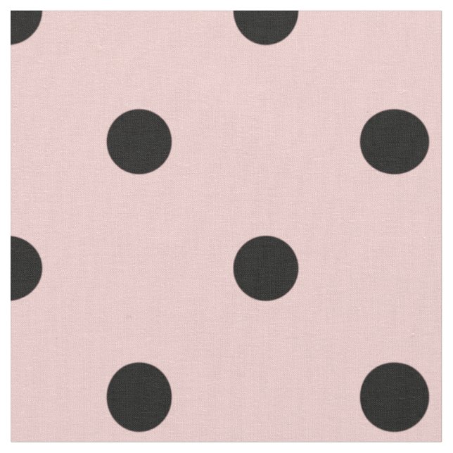 Pink Black Polak Dot Stoff (Nahaufnahme)