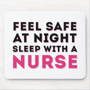 Pink Black Sassy Nurse Spaß Mousepad