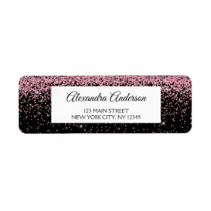 Pink Black Wedding Glitzer und Sparkle
