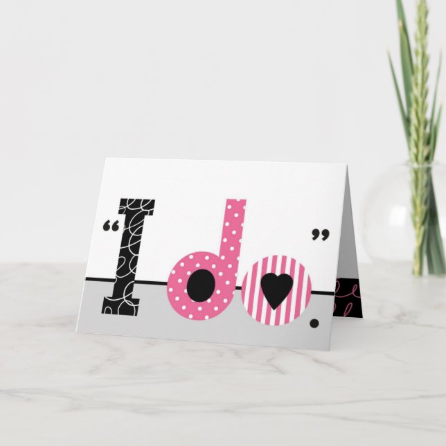 Pink Black Wedding Glückwunschkarte Karte (Vorderseite)