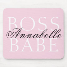 Pink Black White Script Name Boss Babe