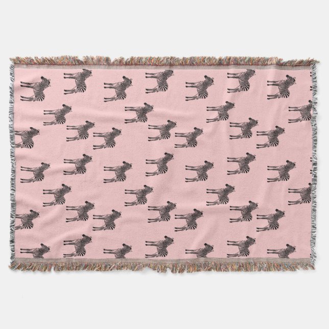 Pink Black Zebras Decke (Vorderseite)