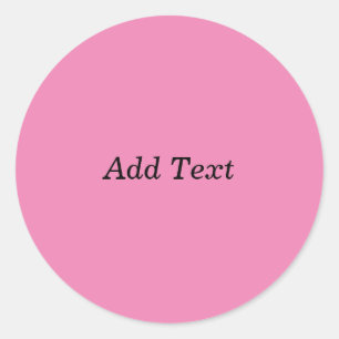 Pink Blank Erstellen Sie Ihre eigene Textvorlage h Runder Aufkleber