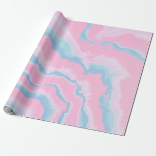 PINK BLAU UND WEISS ABSTRAKTE KUNST GESCHENKPAPIER