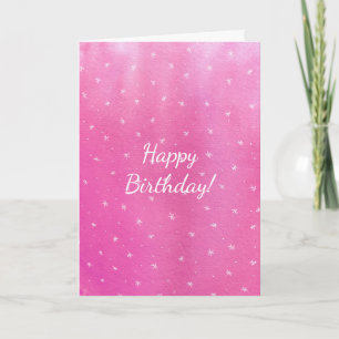 Pink Blends White Stars Glückliche Geburtstagskart Karte