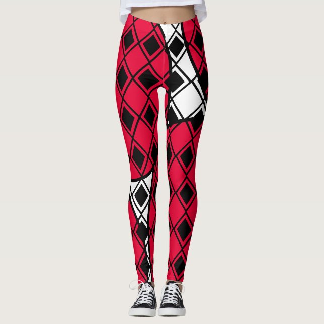 Pink Blob Harlequin Leggings (Vorderseite)