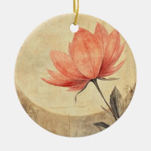 Pink Bloom & Moonlit Serenity Keramik Ornament