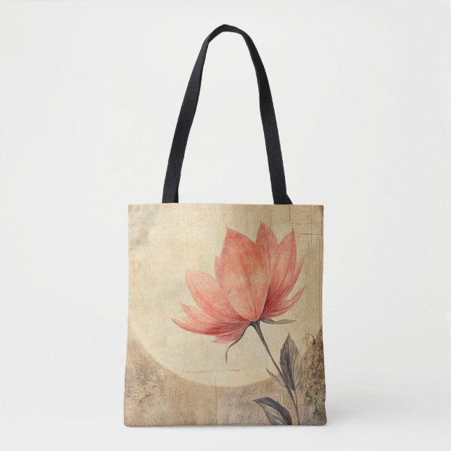 Pink Bloom & Moonlit Serenity Tasche (Vorderseite)