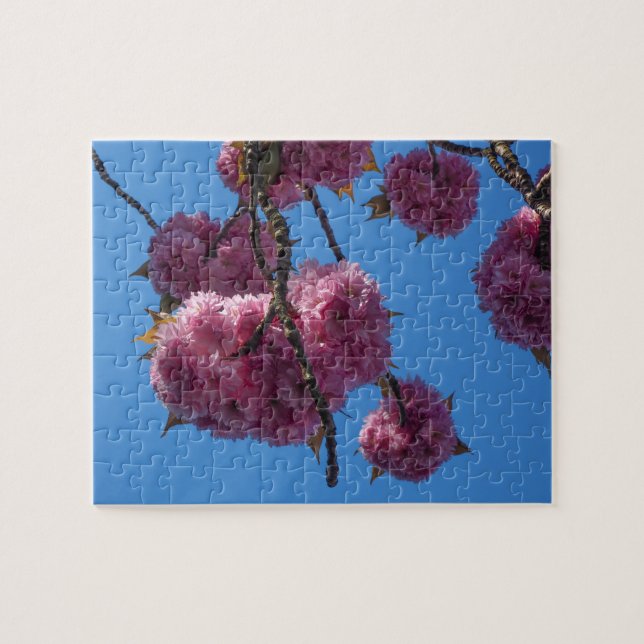 Pink Blossom, Blue Sky - Jigsaw Puzzle (Horizontal)