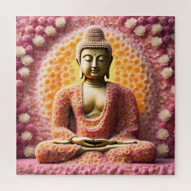 Pink Blossom Blume Buddha Meditation (Vertikal)