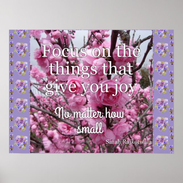 Pink Blossom Blume Jozision Blumenposter Poster (Vorne)