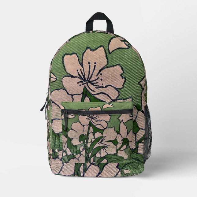 Pink Blossom Cascade  Bedruckter Rucksack (Vorderseite)