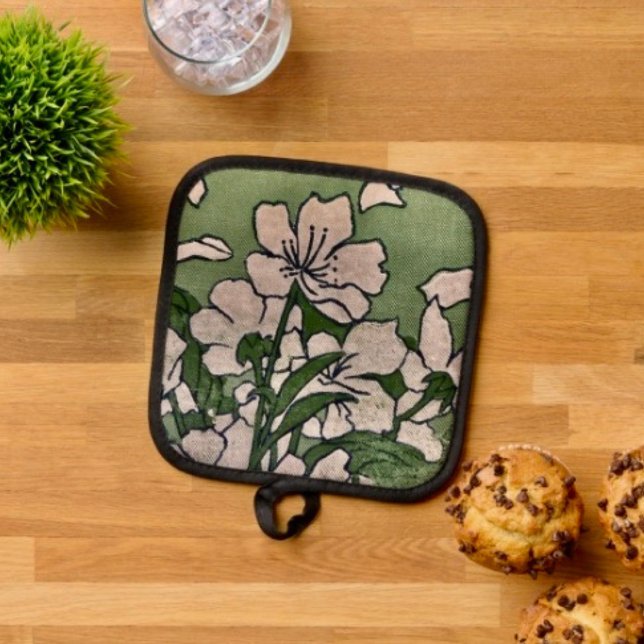 Pink Blossom Cascade  Topflappen (Von Creator hochgeladen)