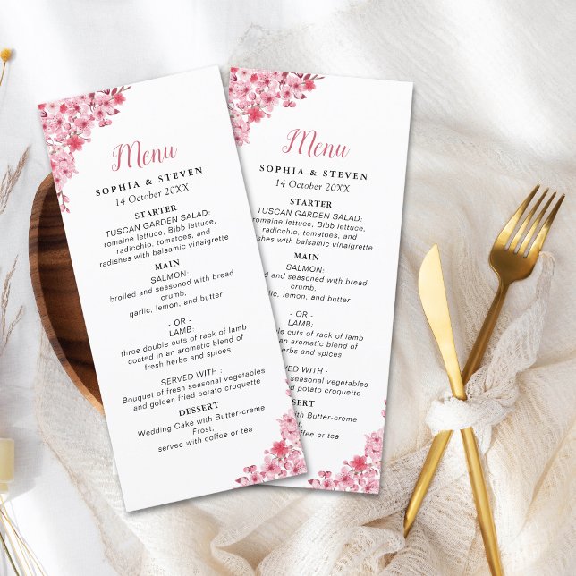 Pink Blossom – Elegant Sakura Flowers Wedding Programm (Von Creator hochgeladen)