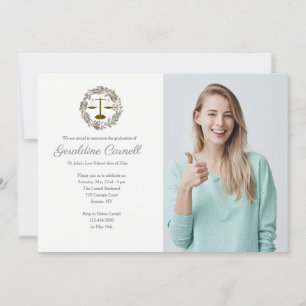 Pink Blossom Foto Kranz Einladung