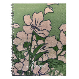 Pink Blossom Green Notizblock