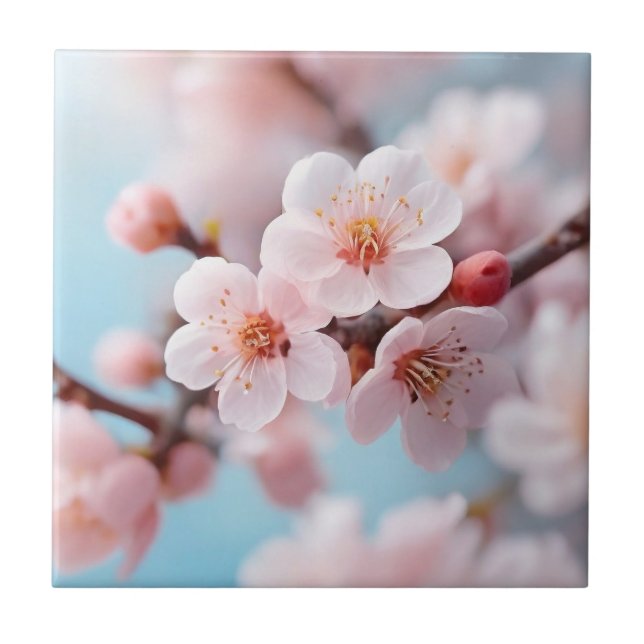 Pink Blossom Magic   Fliese (Vorderseite)