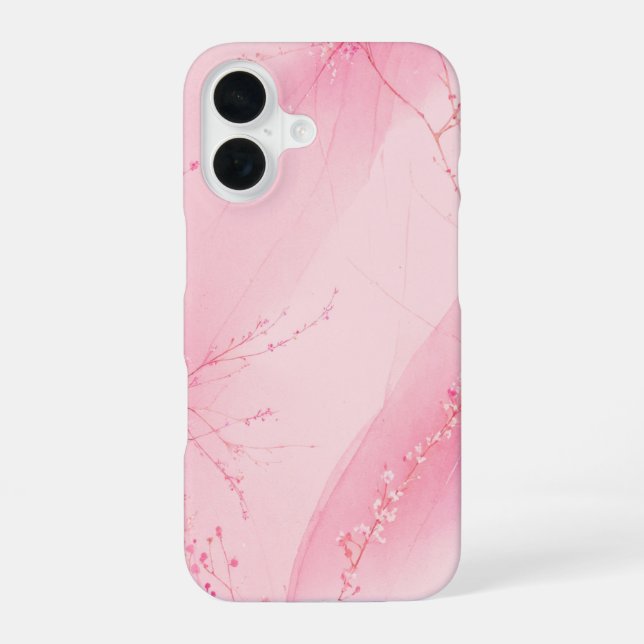 Pink Blossom Mist Phone Case iPhone 16 Hülle (Rückseite)