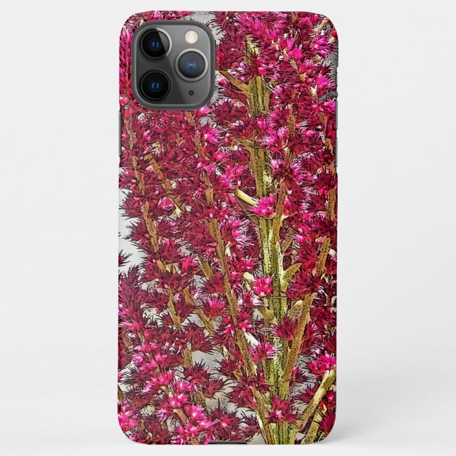 PINK-BLOSSOME AUF STEM iPhone HÜLLE (Rückseite)
