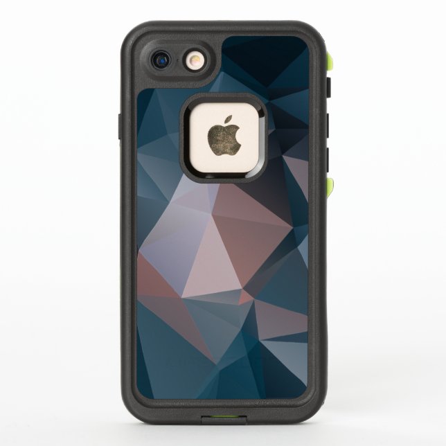 Pink Blue Abstrakt Pyramid Muster (Rückseite)