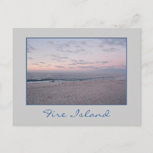 "Pink & Blue Beach at Dawn" Postcard Postkarte (Vorderseite)