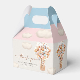 Pink & Blue Bear Balloons Gefallen Box Geschenkschachtel