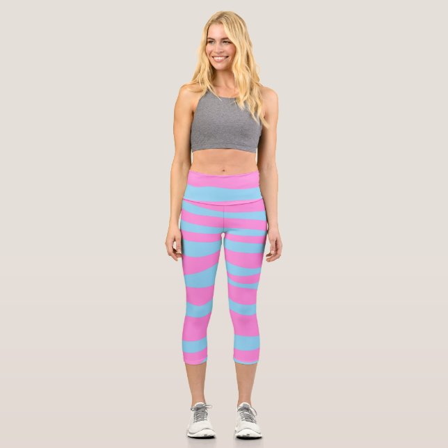 Pink Blue Capri Leggings (Vorderseite)