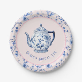 Pink & Blue Chinoiserie Teatro Sociale | Bridal Te Pappteller