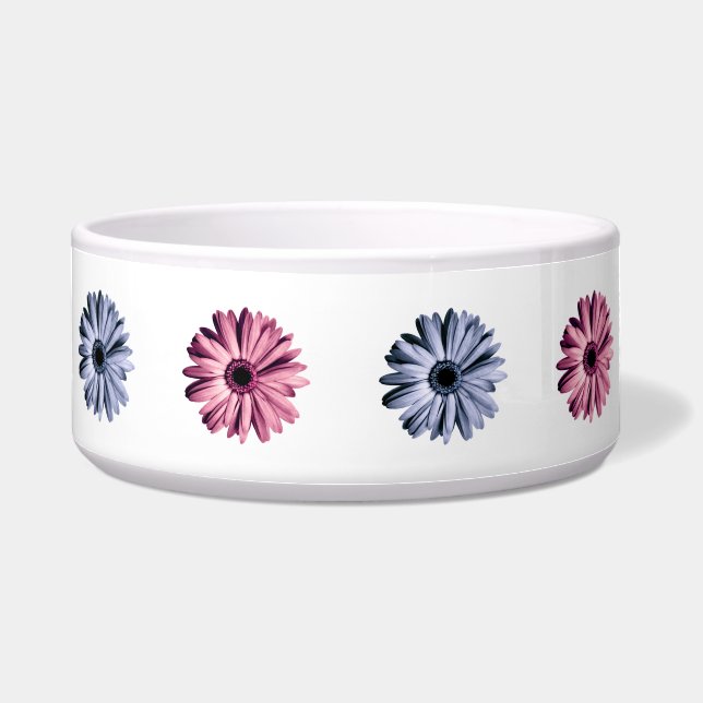 Pink & Blue Daisy Muster Napf (Vorderseite)