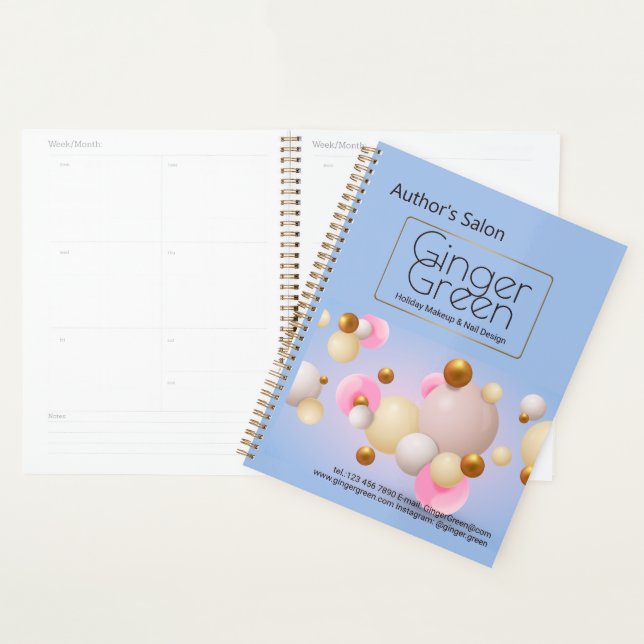 Pink Blue Gold Balloons Planer (Anzeige)