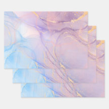 Pink & Blue Gold Glitter Marble