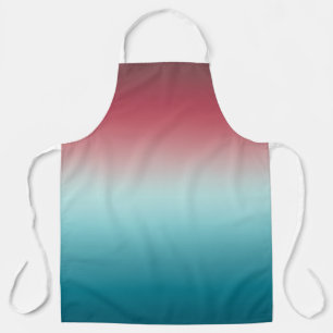 Pink & Blue Gradient Dusty Rose Aqua & Aquamarin O Schürze