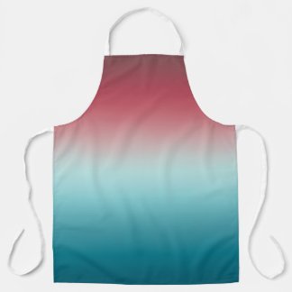Pink & Blue Gradient Dusty Rose Aqua & Aquamarin O Schürze