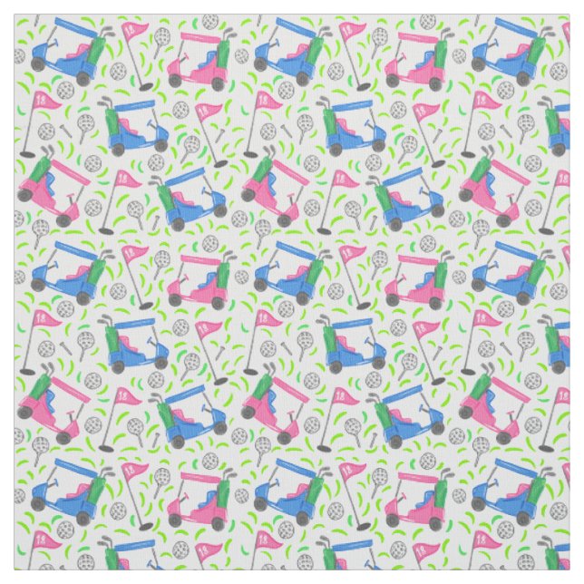 Pink Blue Green Golf Preppy Stoff (Muster)