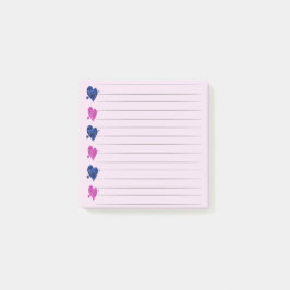 Pink & Blue Heart Post - it Notes Post-it Klebezettel