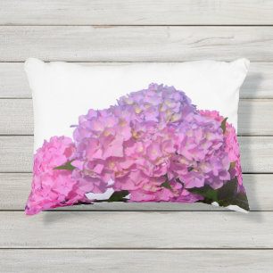 Pink Blue Hydrangeas elegante rosa violette Blumen Kissen Für Draußen
