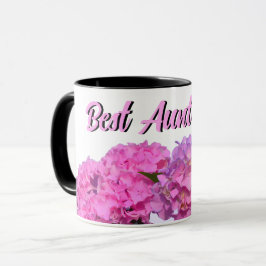Pink Blue Hydrangeas pinkfarbene violette Blumen B Tasse