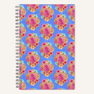 Pink Blue Island Tropical Sea Turtles Notizbuch