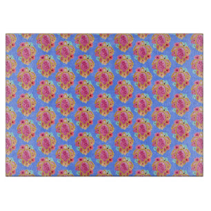 Pink Blue Island Tropical Sea Turtles Schneidebrett