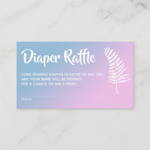Pink & Blue Ombre Babydusche Windelwaschkarten Begleitkarte