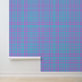 Pink Blue Purple Plaid Pattern Tapete