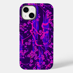 PINK BLUE SAKURA BLUME Japanisches Blumenmuster Case-Mate iPhone 14 Hülle