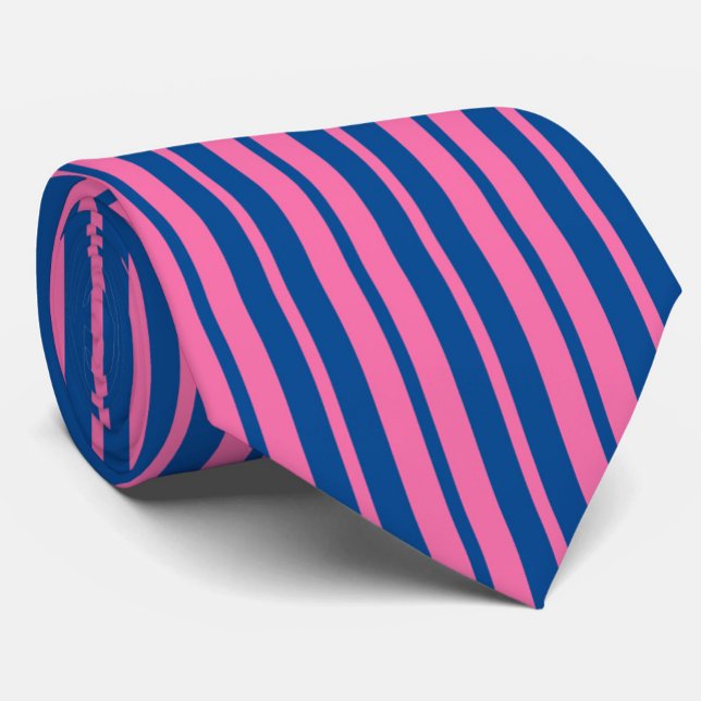 Pink Blue Stylish Stripes Pattern Design  Krawatte (Von Creator hochgeladen)
