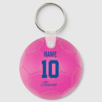 Pink Blue Team Soccer Ball Personalisierter Name